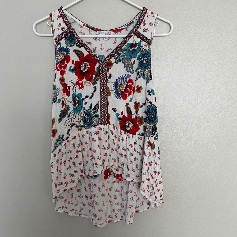 Patrons of peace Floral Tank Top
